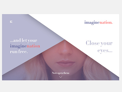 Day 165: Imaginenation. branding clean daily design design graphic design graphicdesign illustration interface landing page landingpage minimal minimalistic simple ui uidesign uiux ux web design webdesign website