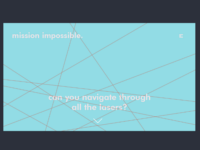 Day 168: Mission Impossible. clean daily design design graphic design interface landing page minimal web design