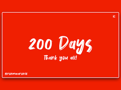 200 Days. Thank you! clean daily design design graphic design graphicdesign illustration interface landing page landingpage minimal uidesign web design website