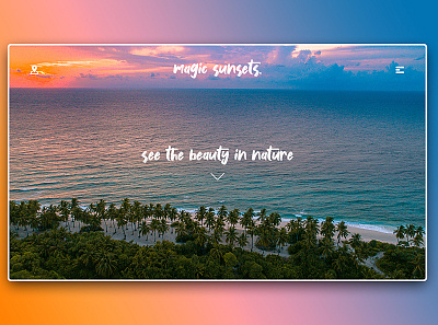 Day 212: Magic Sunsets. clean design graphic design graphicdesign illustration interface landingpage minimal uidesign web design