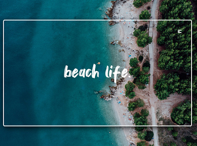 Day 218: Beach Life. clean design graphic design graphicdesign illustration interface landingpage minimal uidesign web design