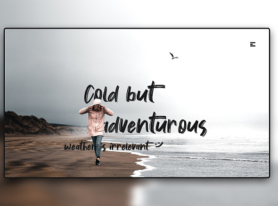 Day 223: Cold But Adventurous. clean daily design design graphic design graphicdesign landing page landingpage minimal web design website