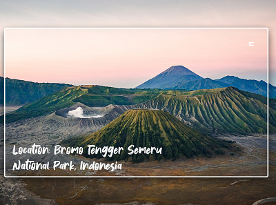 Day 225: Bromo Tengger Semeru. clean design graphicdesign illustration interface landing page minimal ui vector website