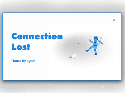 Day 226: Connection Lost Site. clean design graphic design graphicdesign illustration interface minimal uidesign web design