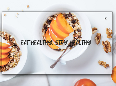 Day 228: Eat Healthy Site clean design graphic design graphicdesign illustration interface landingpage minimal uidesign web design