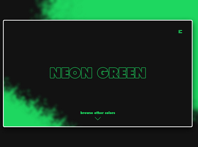 Day 237: Neon Green. clean design graphic design graphicdesign illustration interface landing page minimal uidesign web design