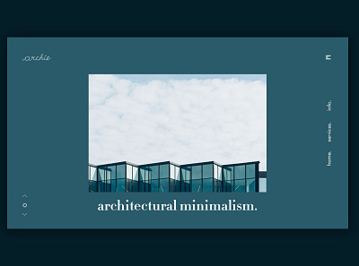 Day 251: Archie Architecture Site. branding clean daily design design graphic design hand drawn logo interface landing page logo minimal web design