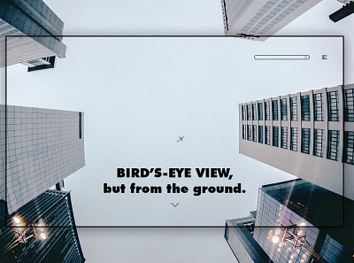 Day 258: Bird's-Eye View clean daily design design graphic design graphicdesign landing page landingpage minimal web design website