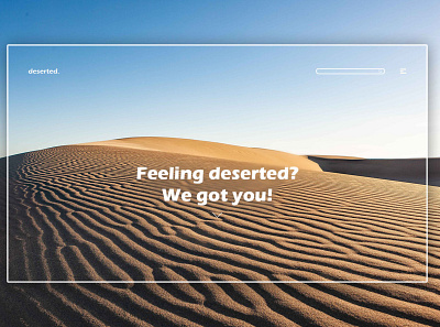 Day 263: Deserted Site. clean design graphic design graphicdesign illustration interface landing page landingpage minimal uidesign web design