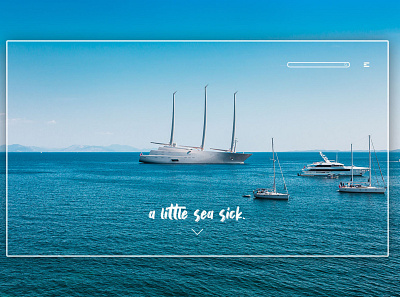 Day 264: Sea Sick. clean design graphic design graphicdesign illustration interface landing page landingpage minimal uidesign web design