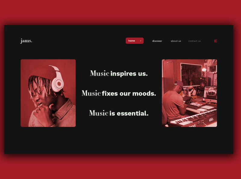 Day 285 Jams Landing Page. by Ron on Dribbble