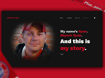 Day 292: Bayern Ryan Site Concept. clean design graphic design graphicdesign illustration interface landing page landingpage minimal uidesign web design