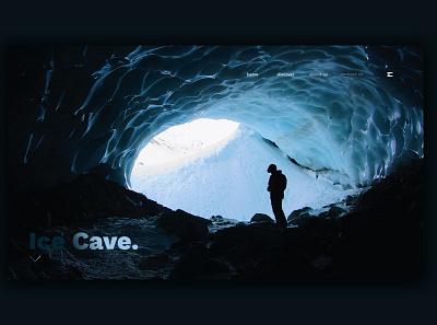 Day 295: Ice Cave. clean design graphic design graphicdesign illustration interface landing page landingpage minimal uidesign web design