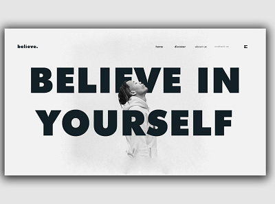 Day 297: Believe in Yourself. clean design graphic design graphicdesign illustration interface landing page landingpage minimal uidesign web design