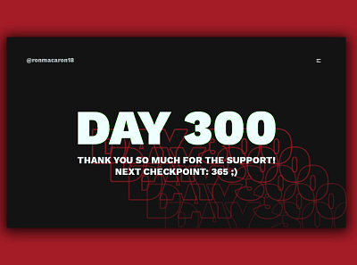 Day 300: Thank You! clean daily design design graphic design landing page landingpage minimal uidesign web design website