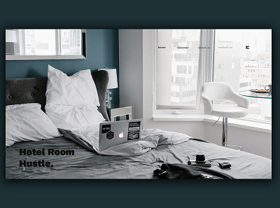 Day 308: Hotel Room Hustle. clean design graphic design graphicdesign illustration interface landing page landingpage minimal uidesign web design