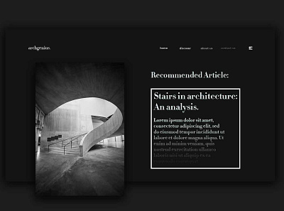 Day 310: ArchGenius Version 2. clean daily design design graphic design landing page minimal minimalistic uidesign web design website