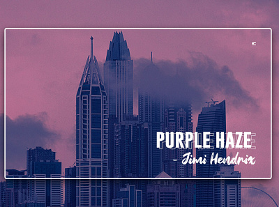 Day 331: Purple Haze by Jimi Hendrix Website. clean design graphic design graphicdesign illustration interface landing page landingpage minimal uidesign web design