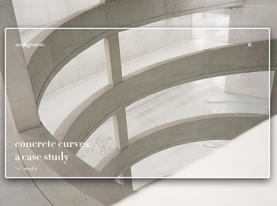 Day 338: Concrete Curves. clean design graphic design graphicdesign illustration interface landing page landingpage minimal uidesign web design