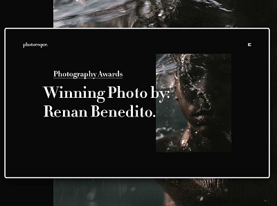 Day 343: Photography Award Site Concept. clean daily design design graphic design graphicdesign illustration interface landingpage minimal uidesign web design