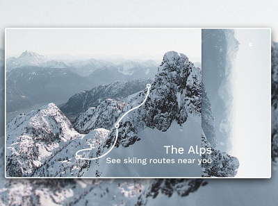 Day 344: Skiing Routes Website. clean design graphic design graphicdesign illustration interface landing page landingpage minimal uidesign web design