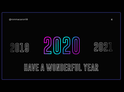 Day 349: Happy New Year! 2020 clean daily design design graphic design graphicdesign landing page landingpage minimal new year