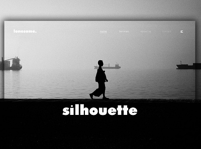 Day 354: Lonesome Silhouette Landing Page. clean design graphic design graphicdesign illustration interface landing page landingpage minimal uidesign web design