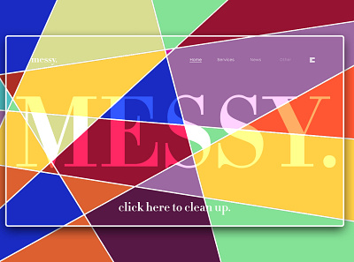 Day 358: Messy Landing Page. daily design design graphic design illustration interface landing page landingpage