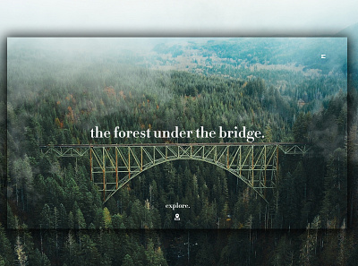 Day 360: The Forest Under The Bridge Landing Page. branding clean design graphic design interface landing page landingpage minimal web design website