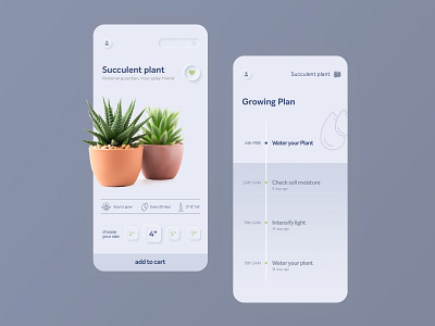 Buy and Grow Plant App app bio clean design flat minimal plant product design type typography ui ux web