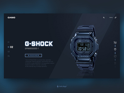 Casio Single Page brand branding clean design minimal product design ui ux web website