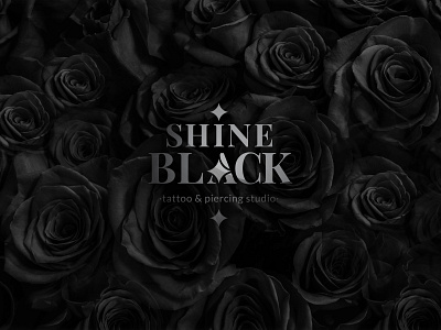 Shine Black Tattoo Logo brand branding clean design logo minimal product design rose serbia studio tattoo tattoo art tattoo artist tattoo design type typography ui uiux