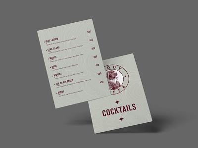Buddy Caffe - Cocktails Menu brand branding caffe clean cocktail menu cocktails design layout logo menu menu layout product design typography