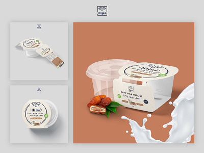 Hijaz Goat Milk Yogurt - Packaging Design / Dates brand branding clean design food fooddesign graphic design illustration label labeldesign logo packaging packagingdesign product design typography vector yogurt