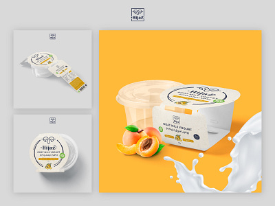 Hijaz Goat Milk Yogurt - Packaging Design // Apricot