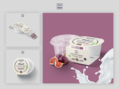 Hijaz Goat Milk Yogurt - Packaging Design // Figs brand branding clean design food illustration label labeldesign logo packaging packagingdesign product design typography vector yogurt