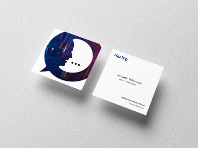 Dijalog Podcast - Business Card Design brand branding business business card businesscard card clean design illustration logo product design typography vector