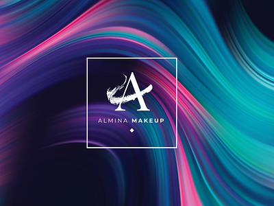 Almina Makeup Logo brand branding clean design illustration logo makeup makeuplogo product design typography vector