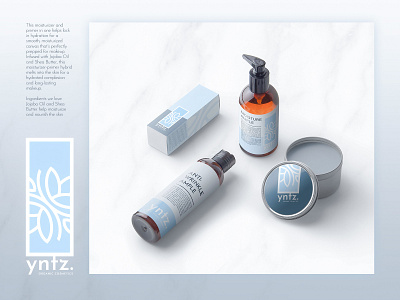 Yntz. Organic Cosmetics brand branding clean cosmetic packaging cosmetics design lettering logo minimal organic organic art product design type typography vector