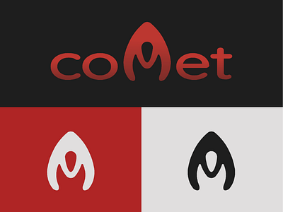Comet logo adobe illustrator brand comet flat design gradient illustration logotype minimalism space logo spaceship style vector