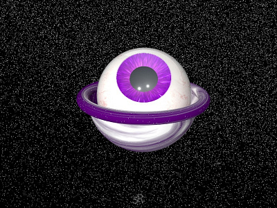 Galatic Eye 3d 3dillustration 3dmodelling 5rdigital art c4d cinema4d digital eye galaxy illustration purple