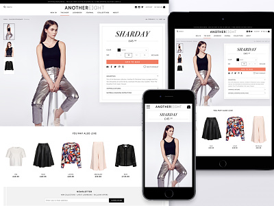 Responsive Online Store ecommerce fashion interface landing page ui user interface ux web design webdesign website