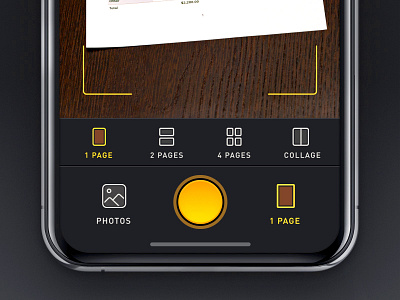 Mobile Scan App dark dark app interface ios iphone mobile app scanner ui user interface