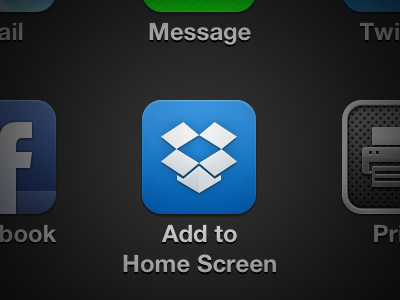 Dropbox iPhone App Icon graphic design icon illustration iphone mobile ui user interface ux