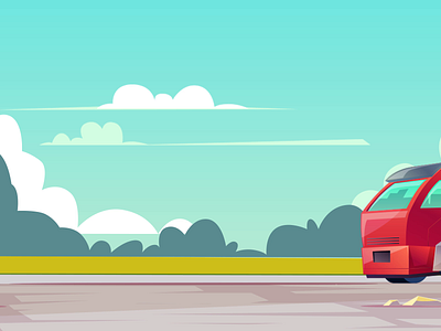 TRUCK on Road, GIF Animation animation animation 2d gif gif animation illustration motion motion animation motion design motion graphics