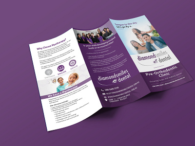 Dental Tri-fold Brochure branding brochure brochure design brochure layout clean clinic dental dental care dental clinic dentist dentistry design flyer design medical tri brochure tri fold