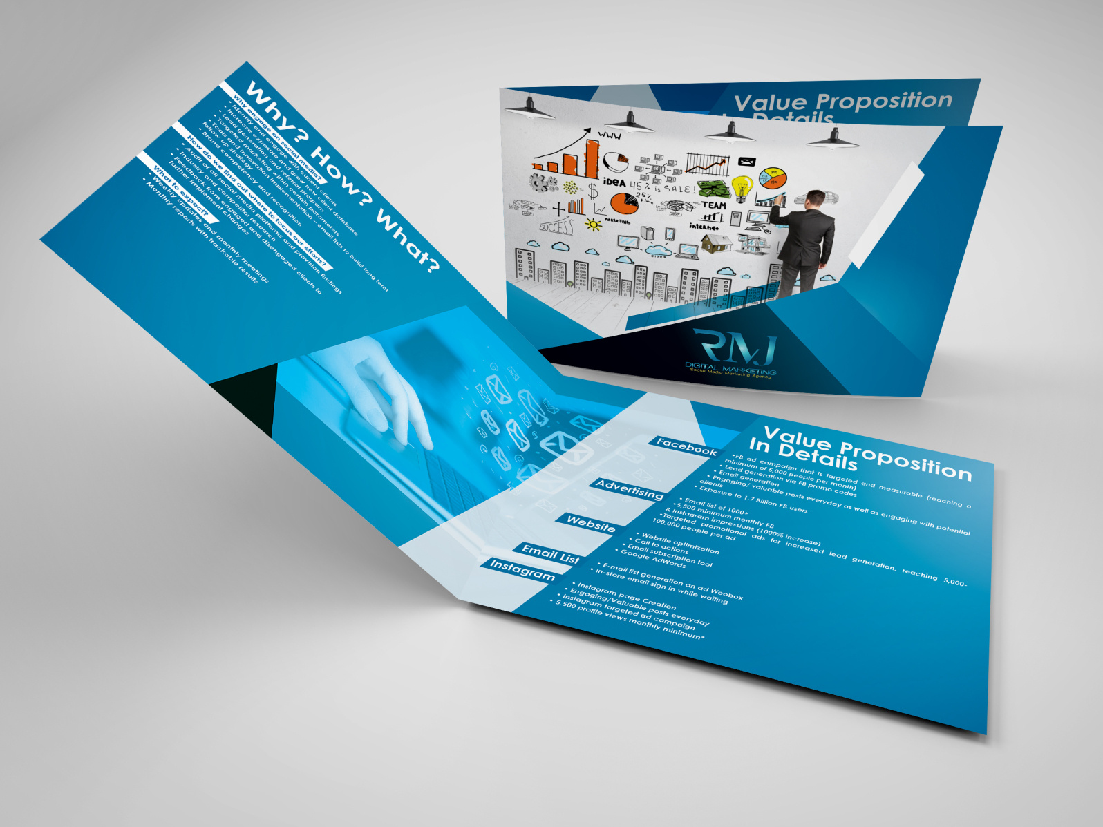 Digital Marketing Company Brochure Horizontal Brochure By Graphicdawn Studio On Dribbble