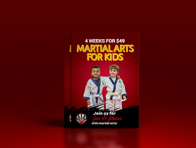 Martial Arts FLYER branding clean design flyer flyer design illustration kids kids flyer martial martial art martial arts red vector