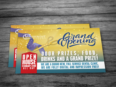 Grand Opening, Open house Flyer design dental flyer design grand opening illustration open house postcard postcard design postcards