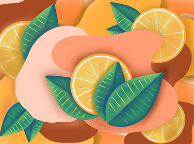 Lemons Background design graphic design illustration